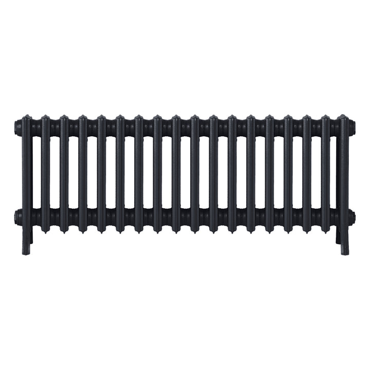 Grace - Astral Grey Dark Cast Iron Column Radiator H450mm x W1119mm 4 Column - Wall Hung