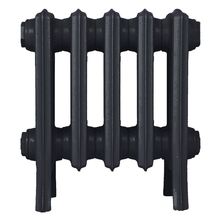 Grace - Astral Grey Dark Cast Iron Column Radiator H350mm x W333mm 4 Column - Floor Standing
