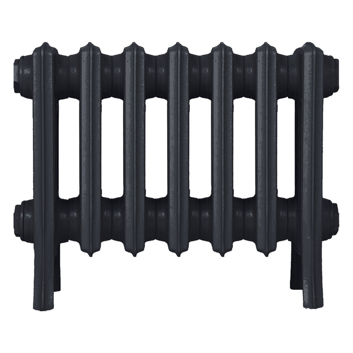 Grace - Astral Grey Dark Cast Iron Column Radiator H350mm x W454mm 4 Column - Floor Standing