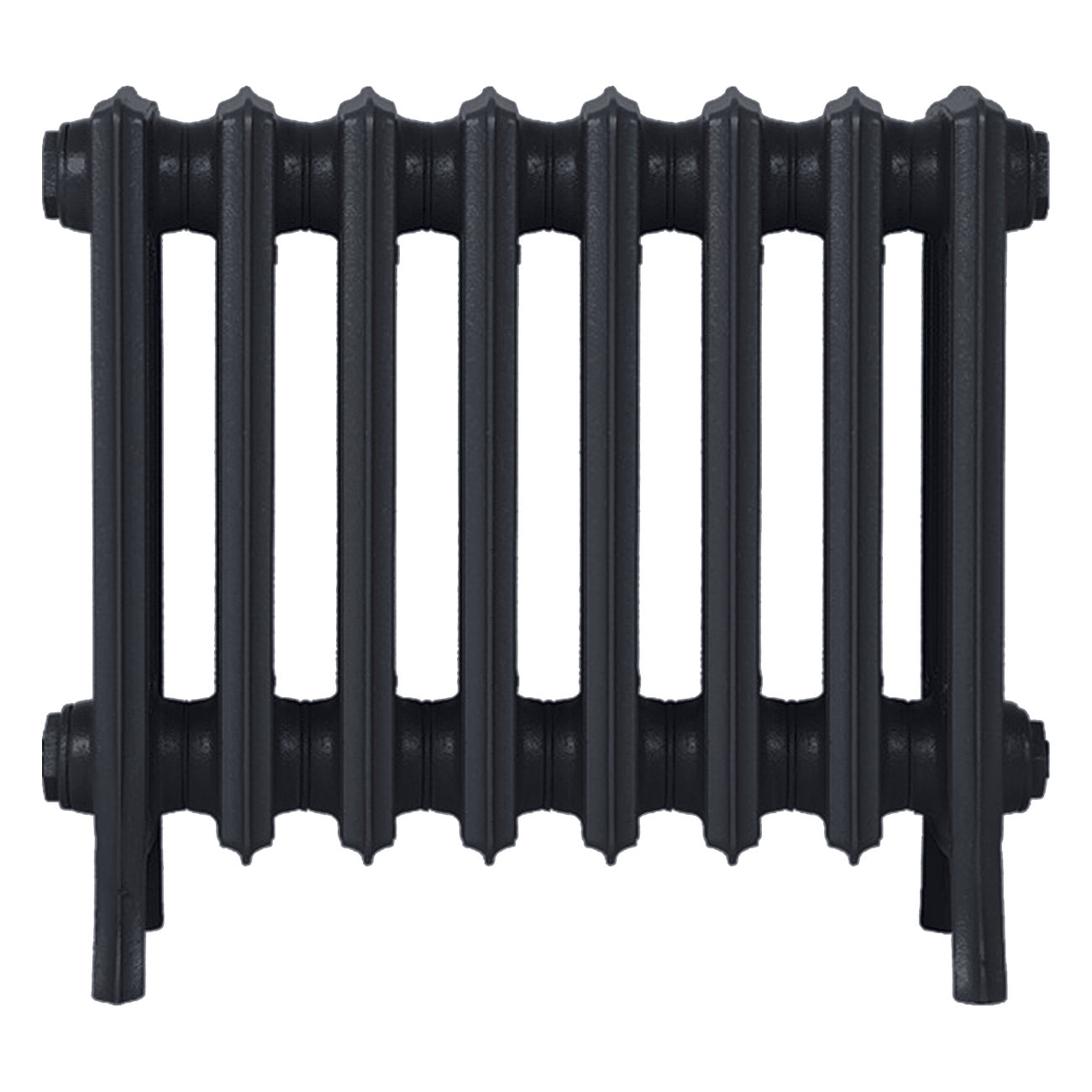 Grace - Astral Grey Dark Cast Iron Column Radiator H450mm x W514mm 4 Column - Wall Hung