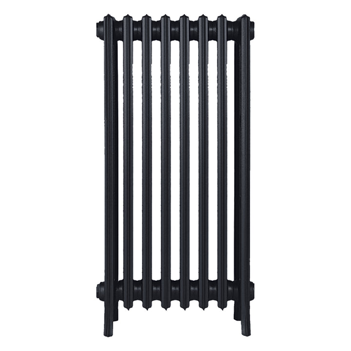 Grace - Astral Grey Dark Cast Iron Column Radiator H950mm x W514mm 4 Column - Floor Standing