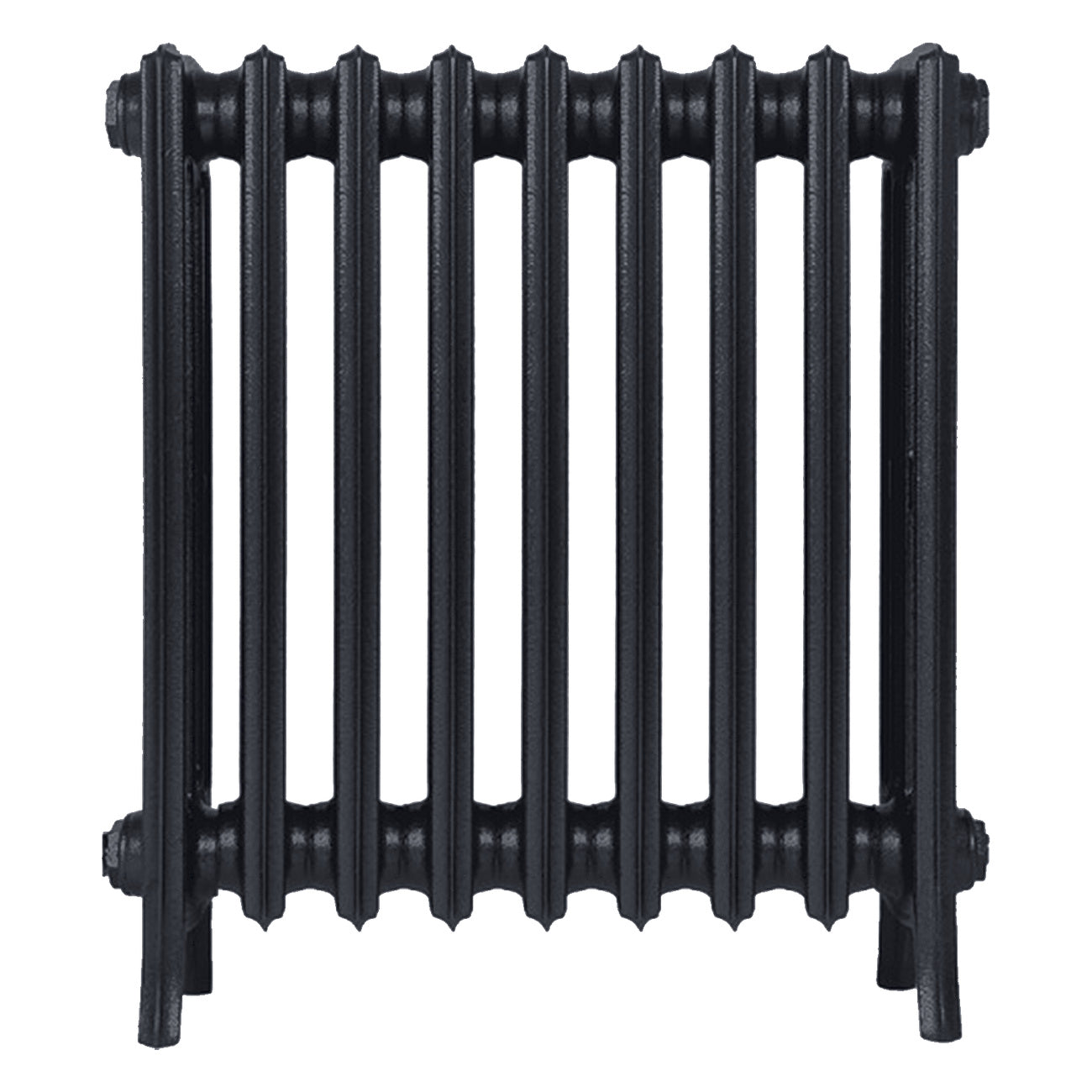 Grace - Astral Grey Dark Cast Iron Column Radiator H600mm x W575mm 4 Column - Wall Hung