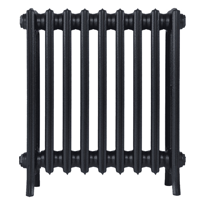 Grace - Astral Grey Dark Cast Iron Column Radiator H600mm x W575mm 4 Column - Wall Hung