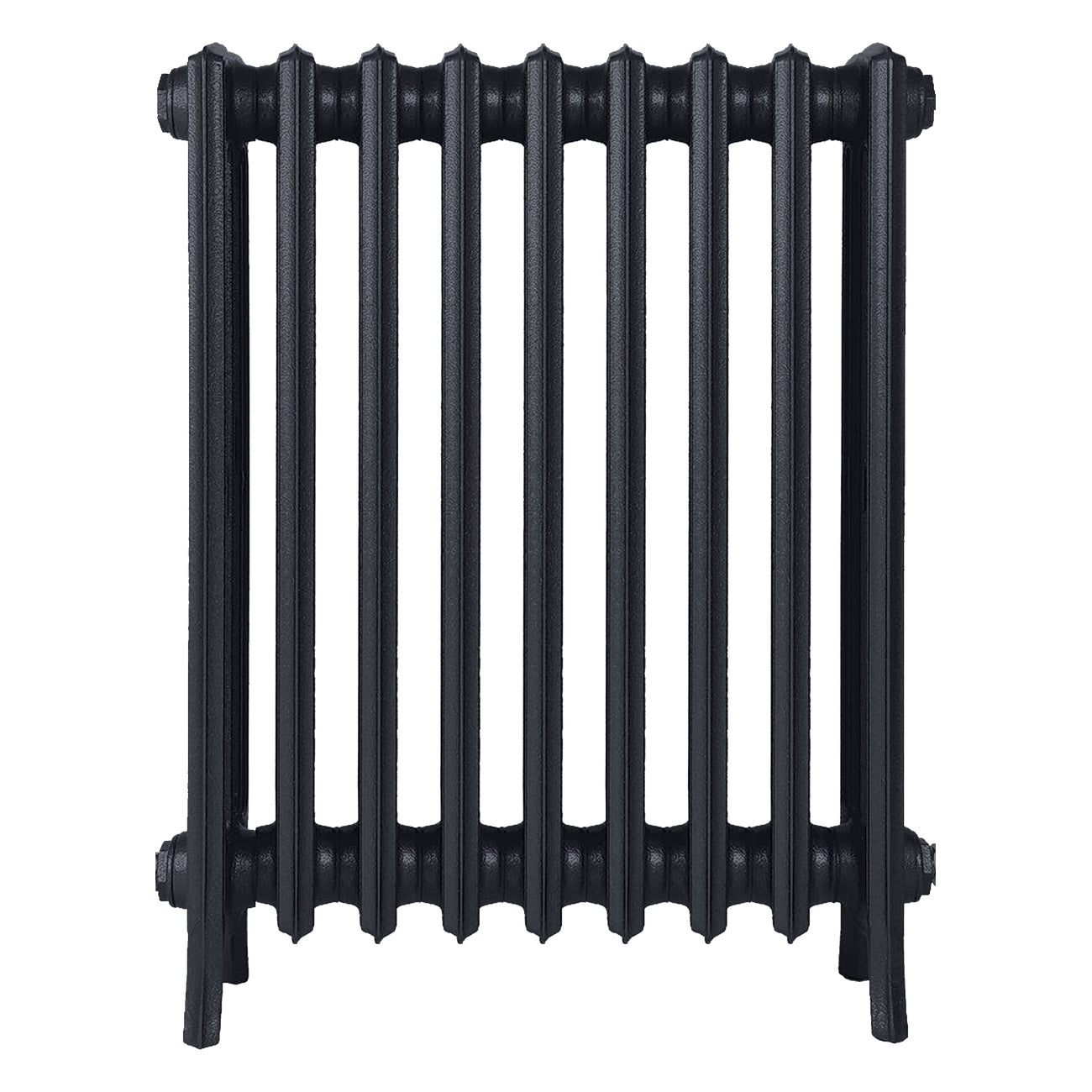 Grace - Astral Grey Dark Cast Iron Column Radiator H700mm x W575mm 4 Column - Wall Hung
