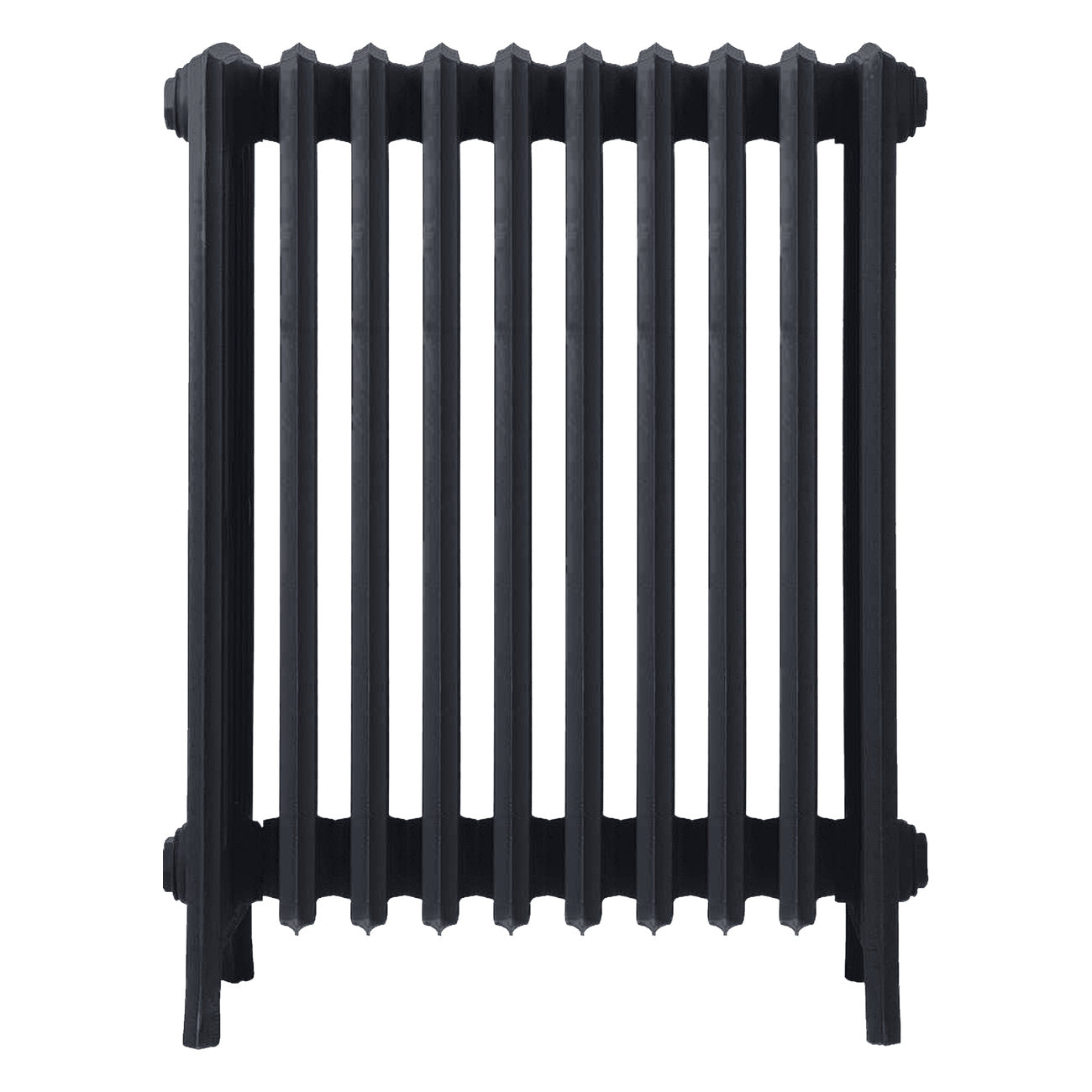 Grace - Astral Grey Dark Cast Iron Column Radiator H700mm x W635mm 6 Column - Wall Hung