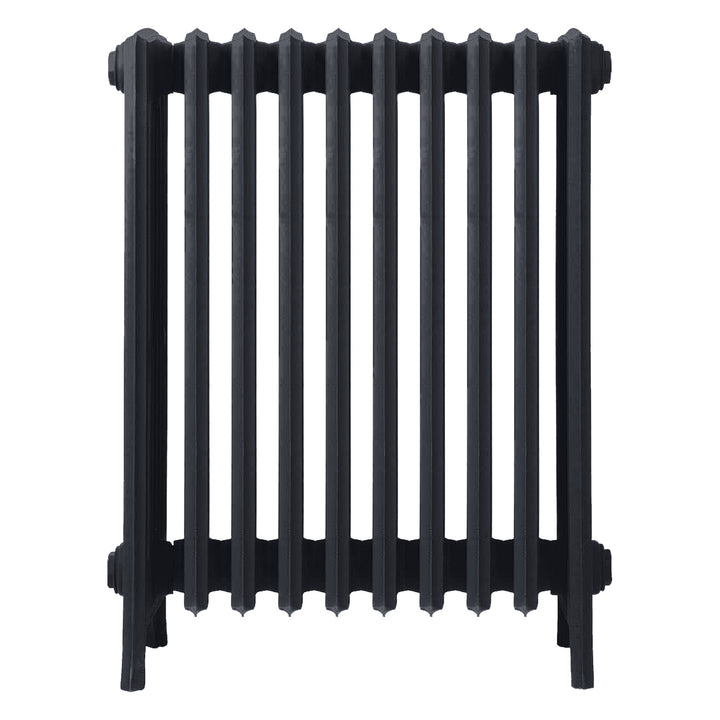 Grace - Astral Grey Dark Cast Iron Column Radiator H700mm x W635mm 6 Column - Wall Hung