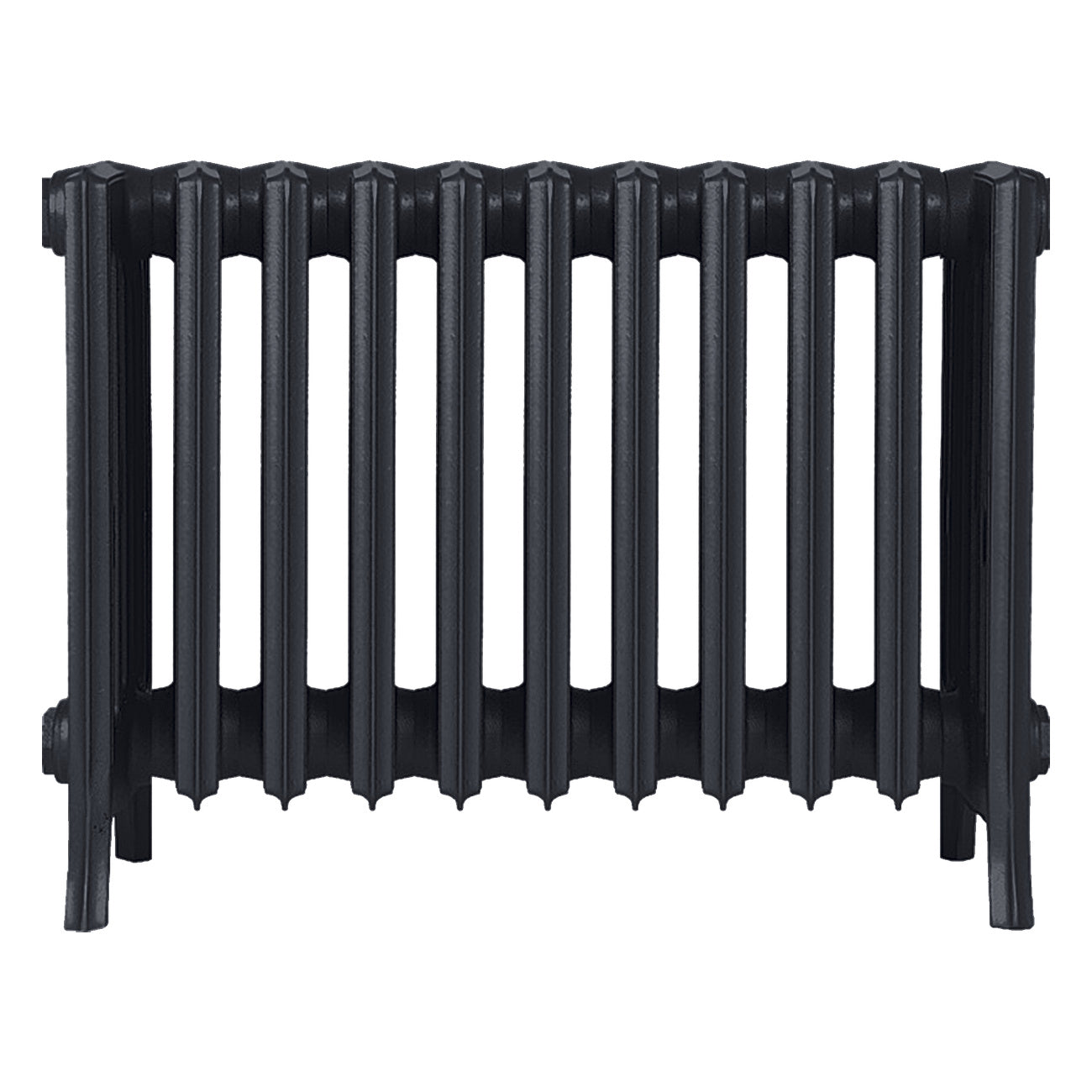 Grace - Astral Grey Dark Cast Iron Column Radiator H450mm x W696mm 6 Column - Wall Hung