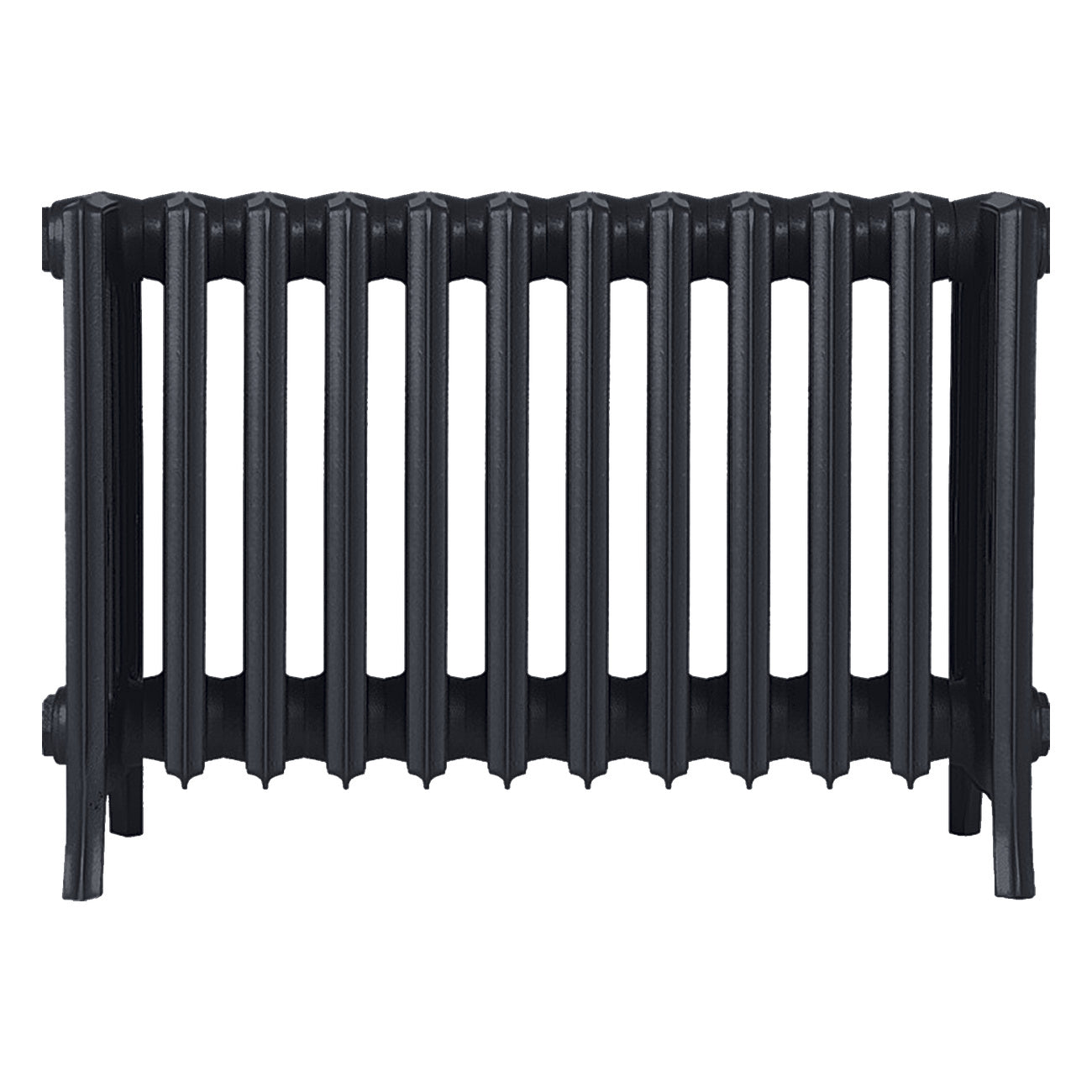 Grace - Astral Grey Dark Cast Iron Column Radiator H450mm x W756mm 6 Column - Wall Hung