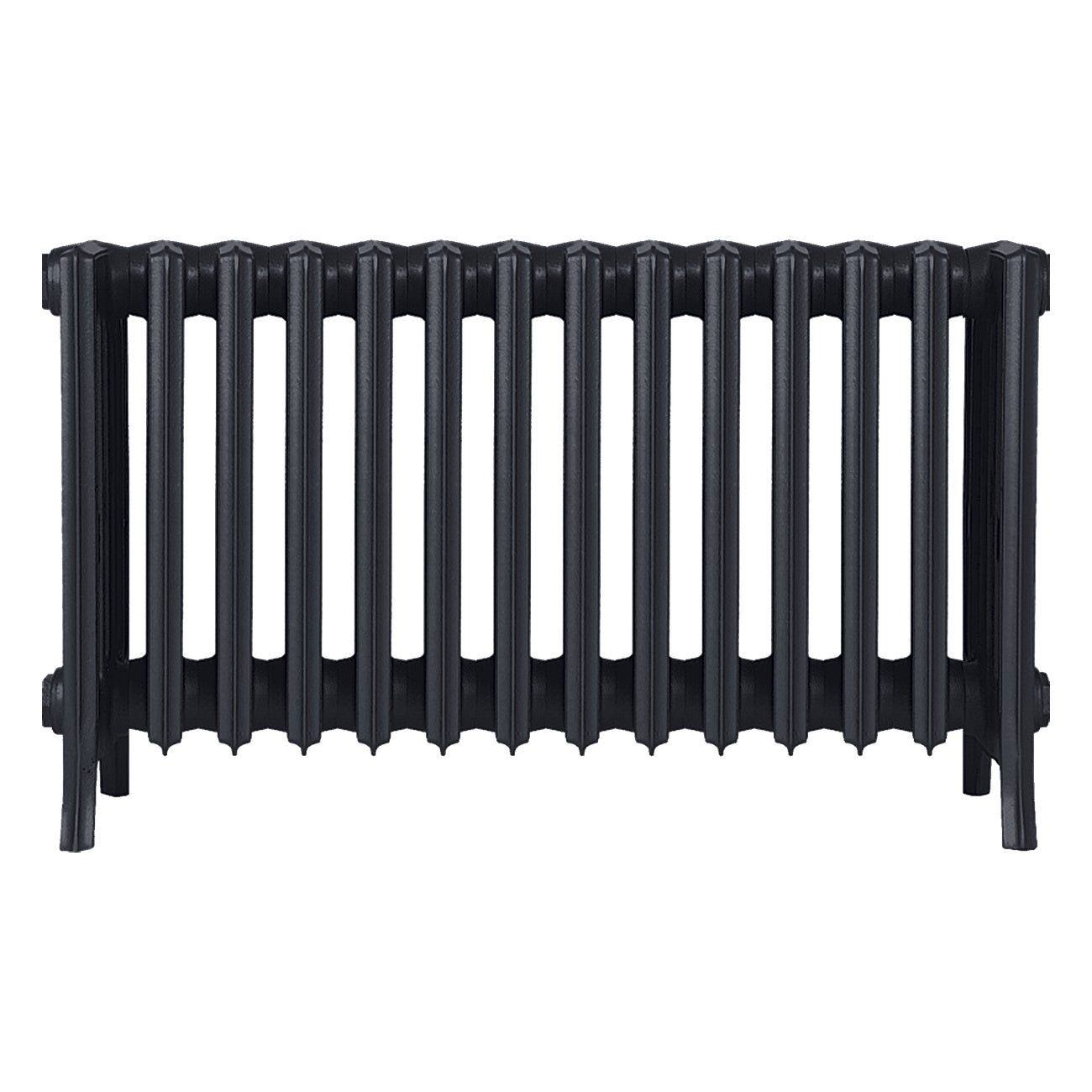 Grace - Astral Grey Dark Cast Iron Column Radiator H450mm x W877mm 6 Column - Wall Hung