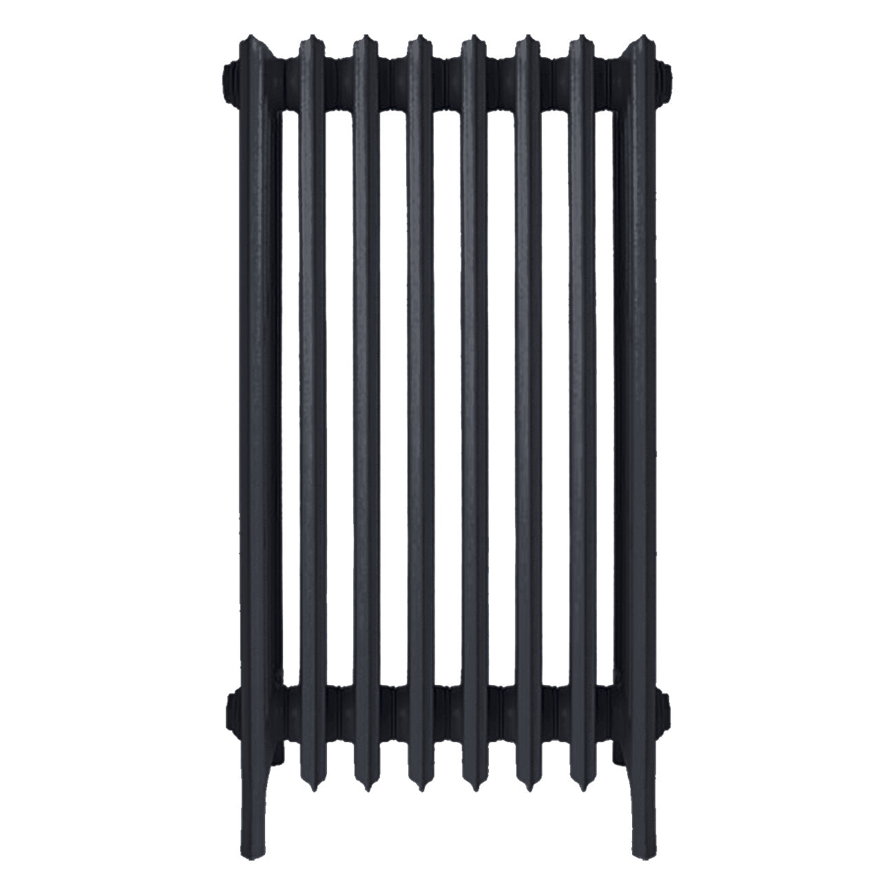 Grace - Astral Grey Dark Cast Iron Column Radiator H950mm x W514mm 6 Column - Floor Standing