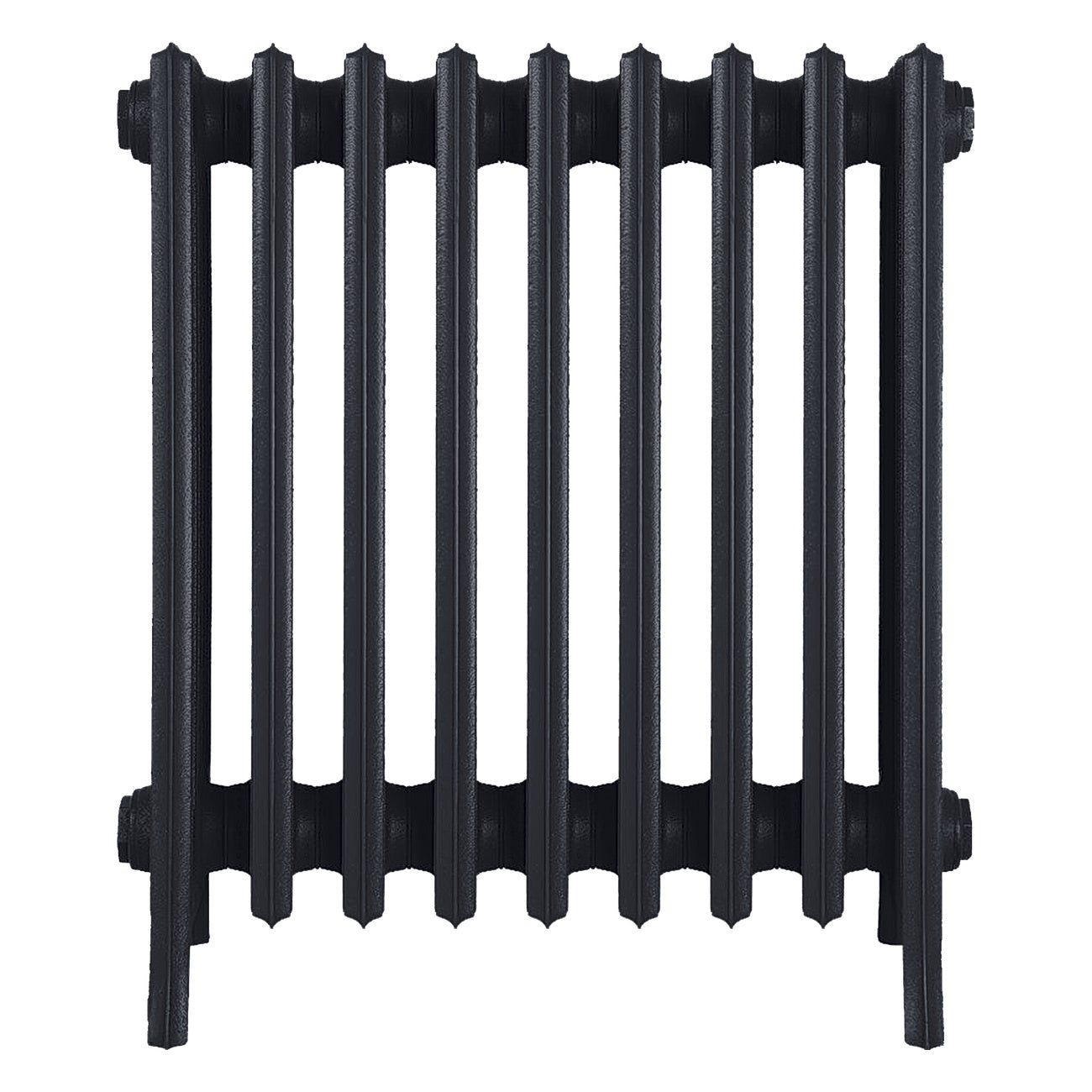 Grace - Astral Grey Dark Cast Iron Column Radiator H600mm x W575mm 6 Column - Wall Hung