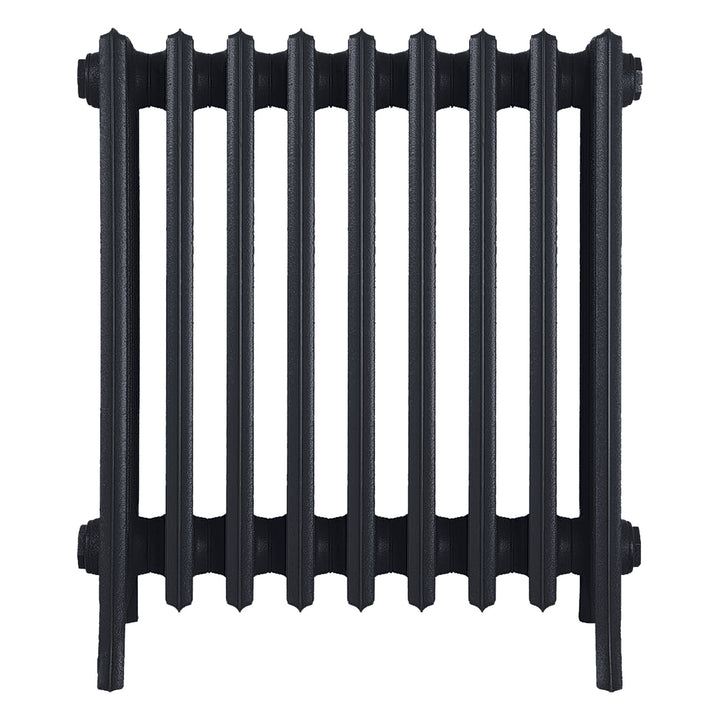 Grace - Astral Grey Dark Cast Iron Column Radiator H600mm x W575mm 6 Column - Wall Hung
