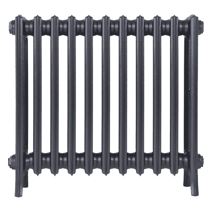Grace - Astral Grey Mid Cast Iron Column Radiator H600mm x W696mm 4 Column - Wall Hung