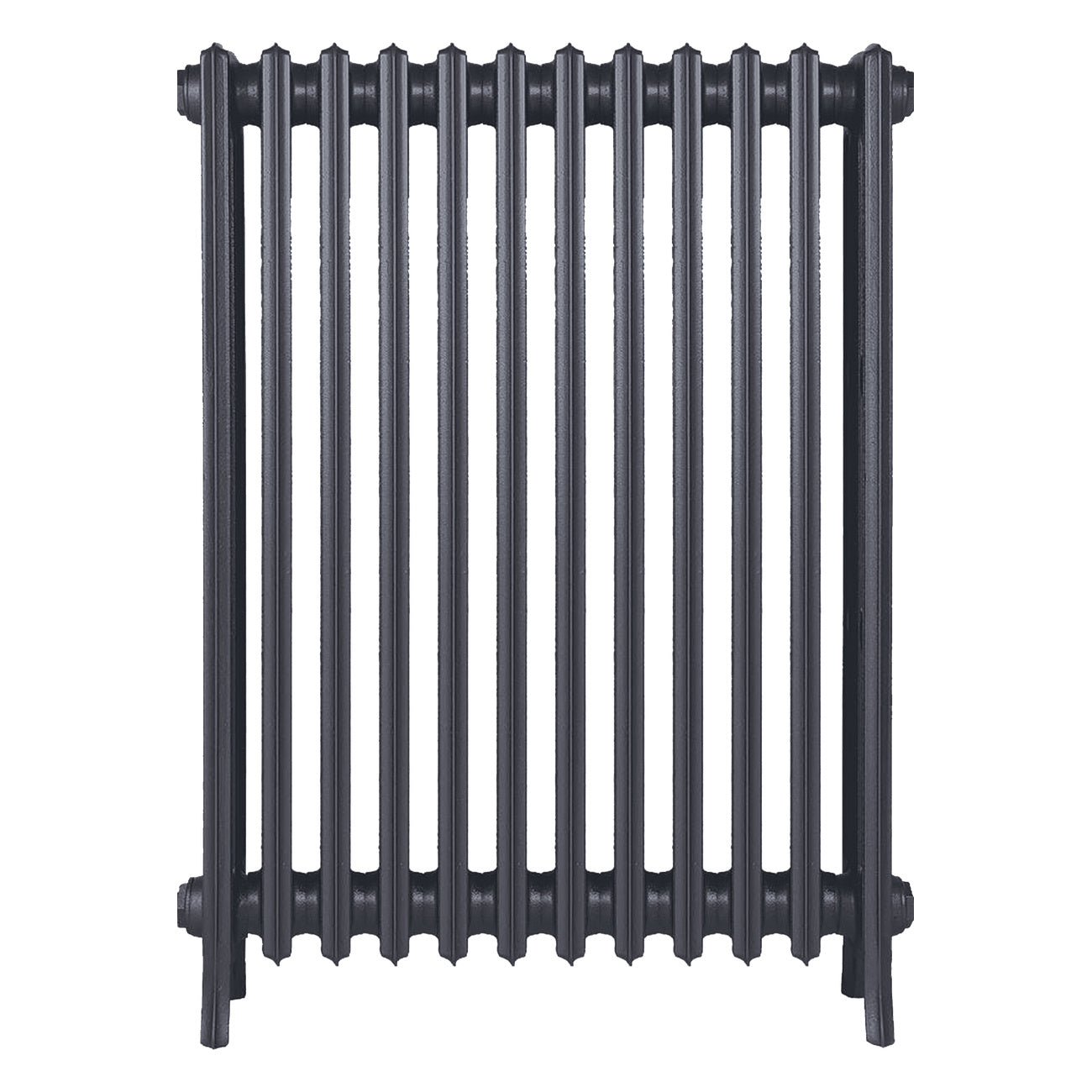 Grace - Astral Grey Mid Cast Iron Column Radiator H950mm x W756mm 4 Column - Floor Standing