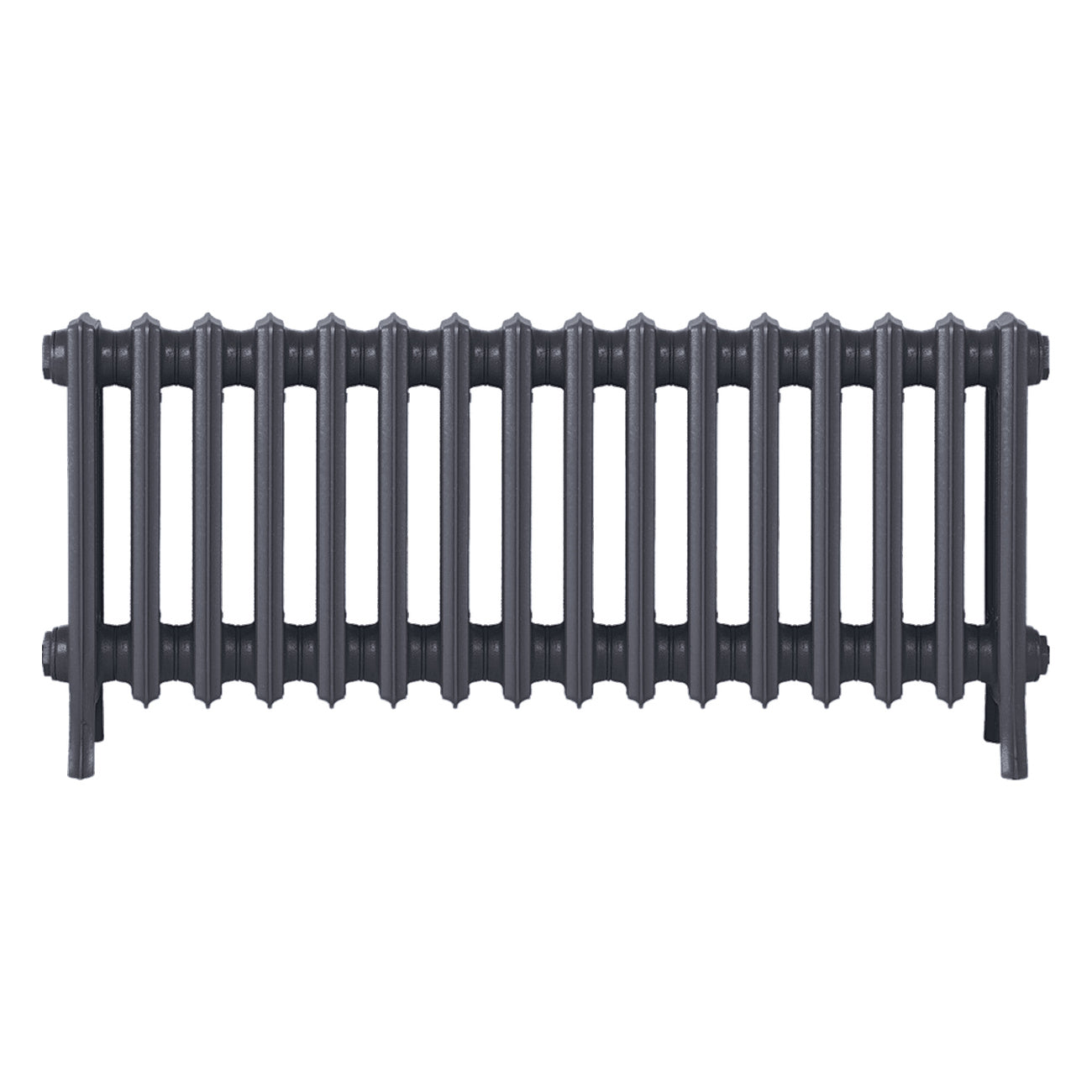 Grace - Astral Grey Mid Cast Iron Column Radiator H450mm x W998mm 4 Column - Wall Hung
