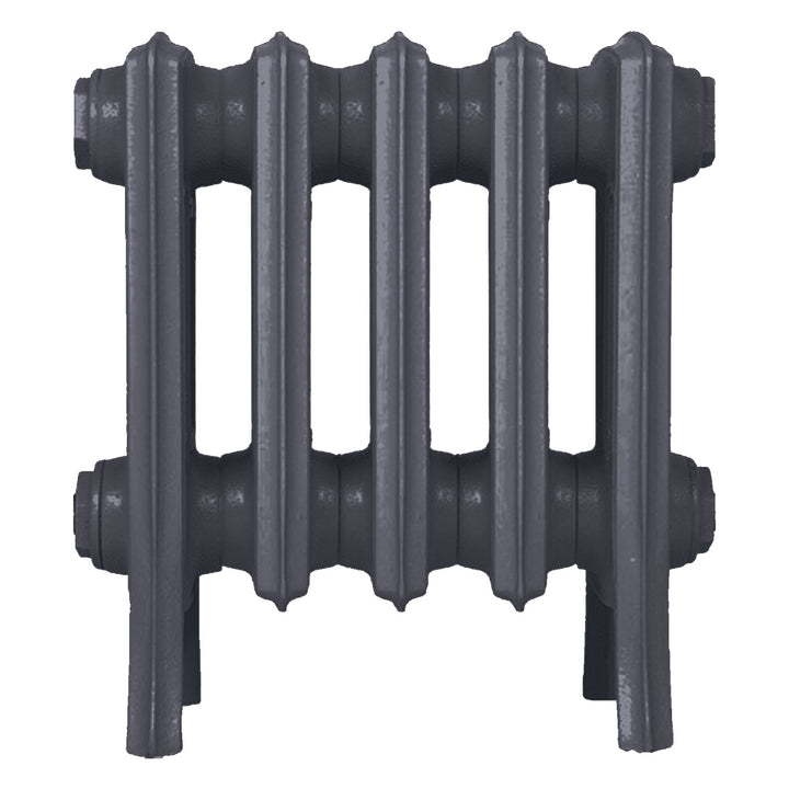 Grace - Astral Grey Mid Cast Iron Column Radiator H350mm x W333mm 4 Column - Floor Standing