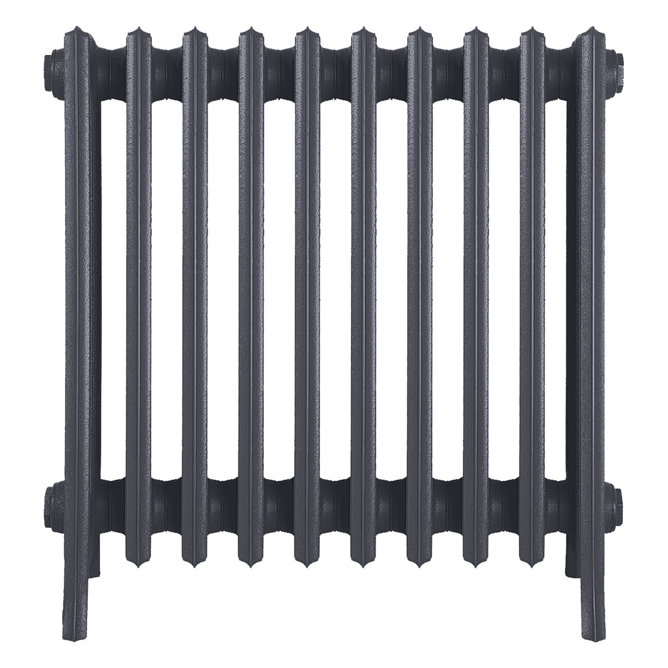 Grace - Astral Grey Mid Cast Iron Column Radiator H650mm x W635mm 6 Column - Floor Standing