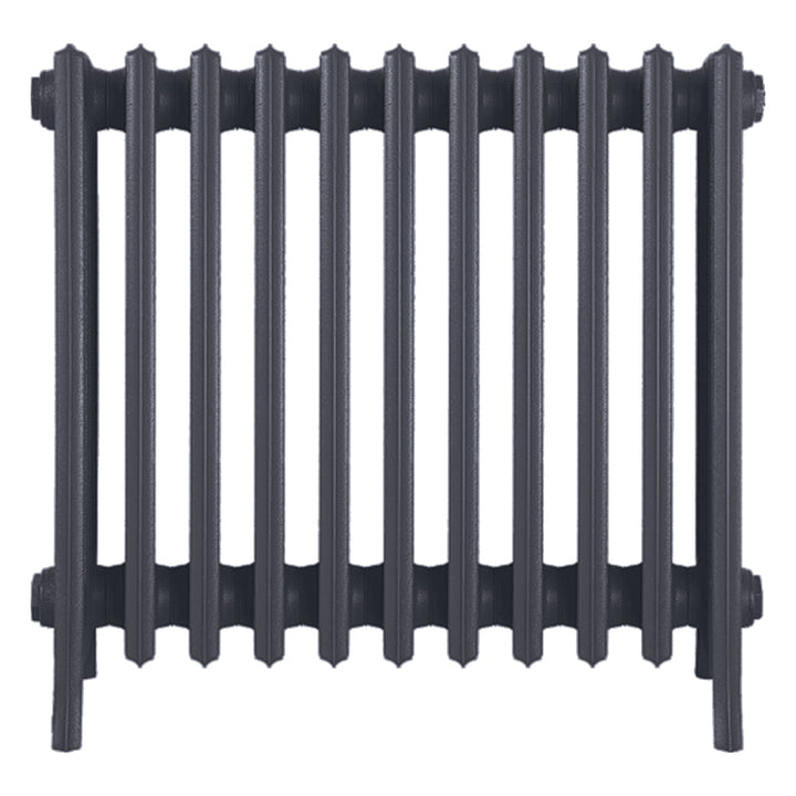 Grace - Astral Grey Mid Cast Iron Column Radiator H650mm x W696mm 6 Column - Floor Standing