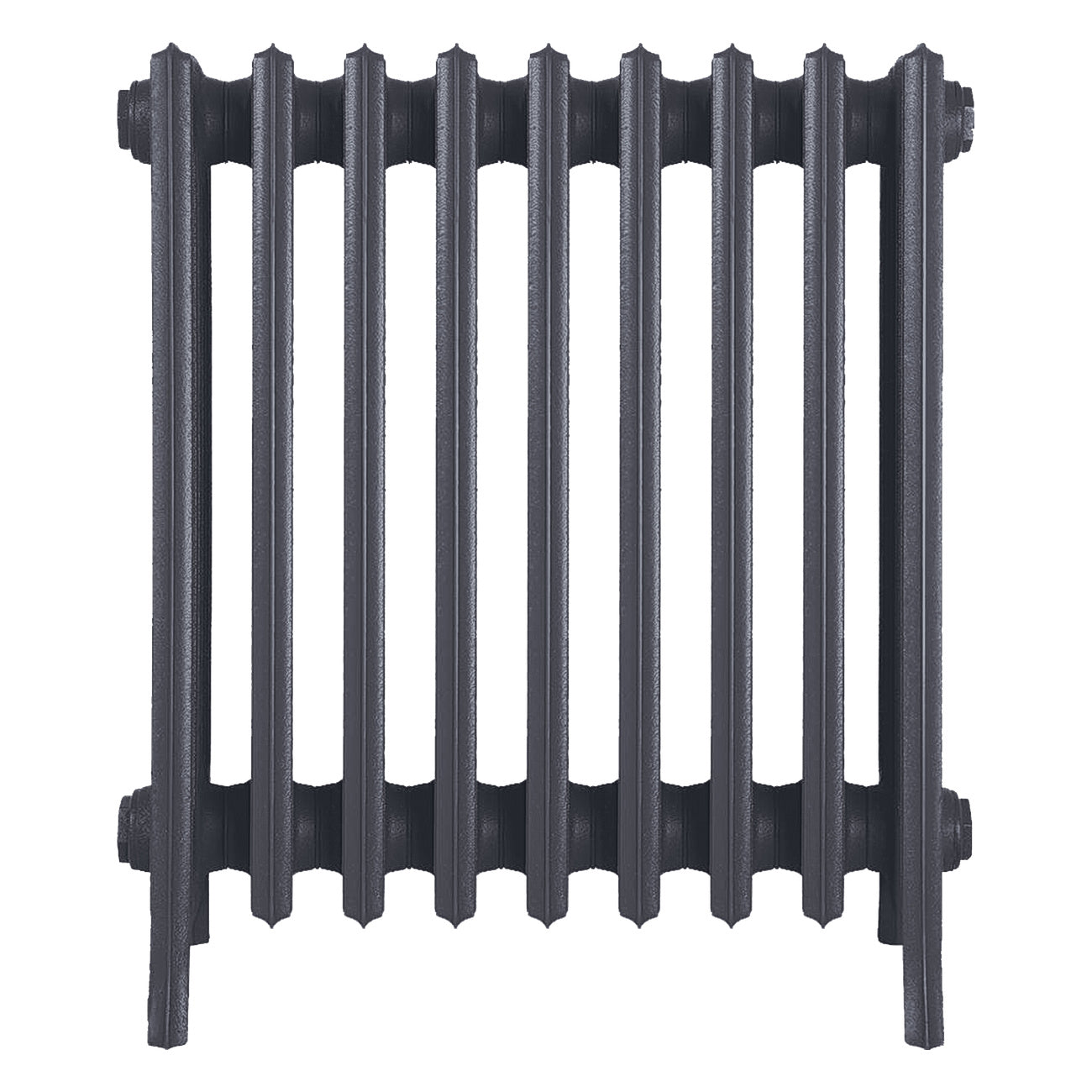 Grace - Astral Grey Mid Cast Iron Column Radiator H650mm x W575mm 6 Column - Floor Standing