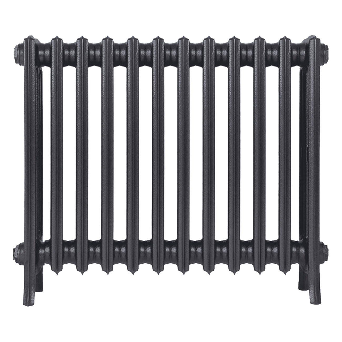 Grace - Black Iron Cast Iron Column Radiator H650mm x W756mm 4 Column - Floor Standing