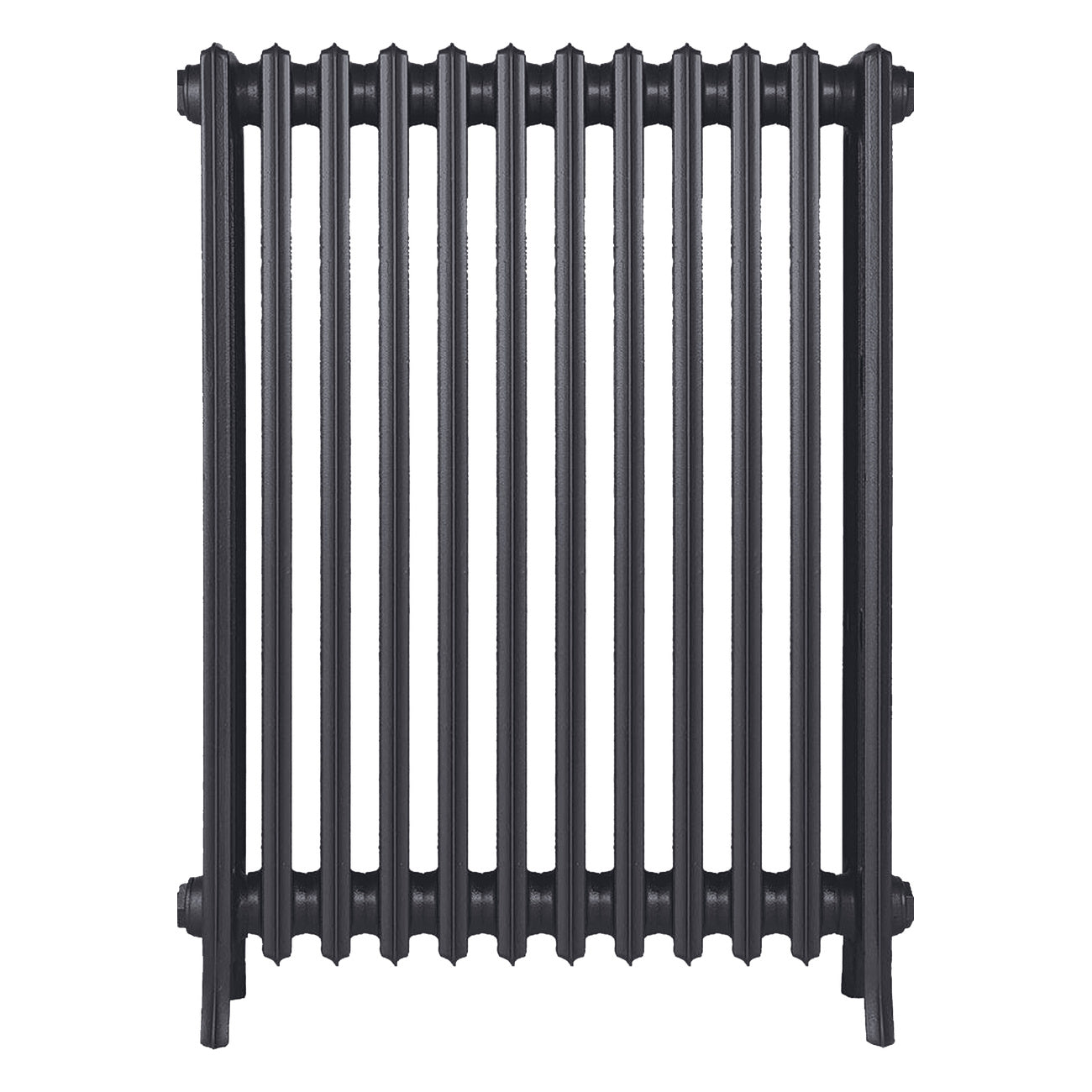 Grace - Black Iron Cast Iron Column Radiator H950mm x W756mm 4 Column - Floor Standing