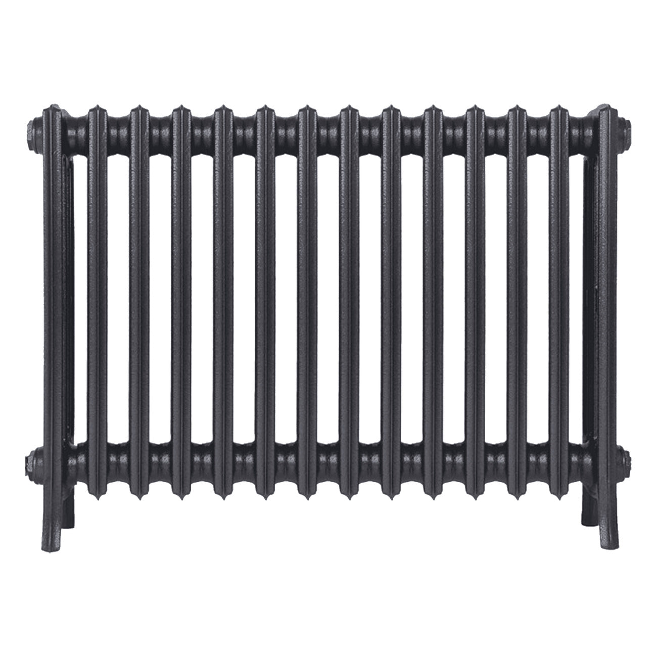 Grace - Black Iron Cast Iron Column Radiator H650mm x W877mm 4 Column - Floor Standing