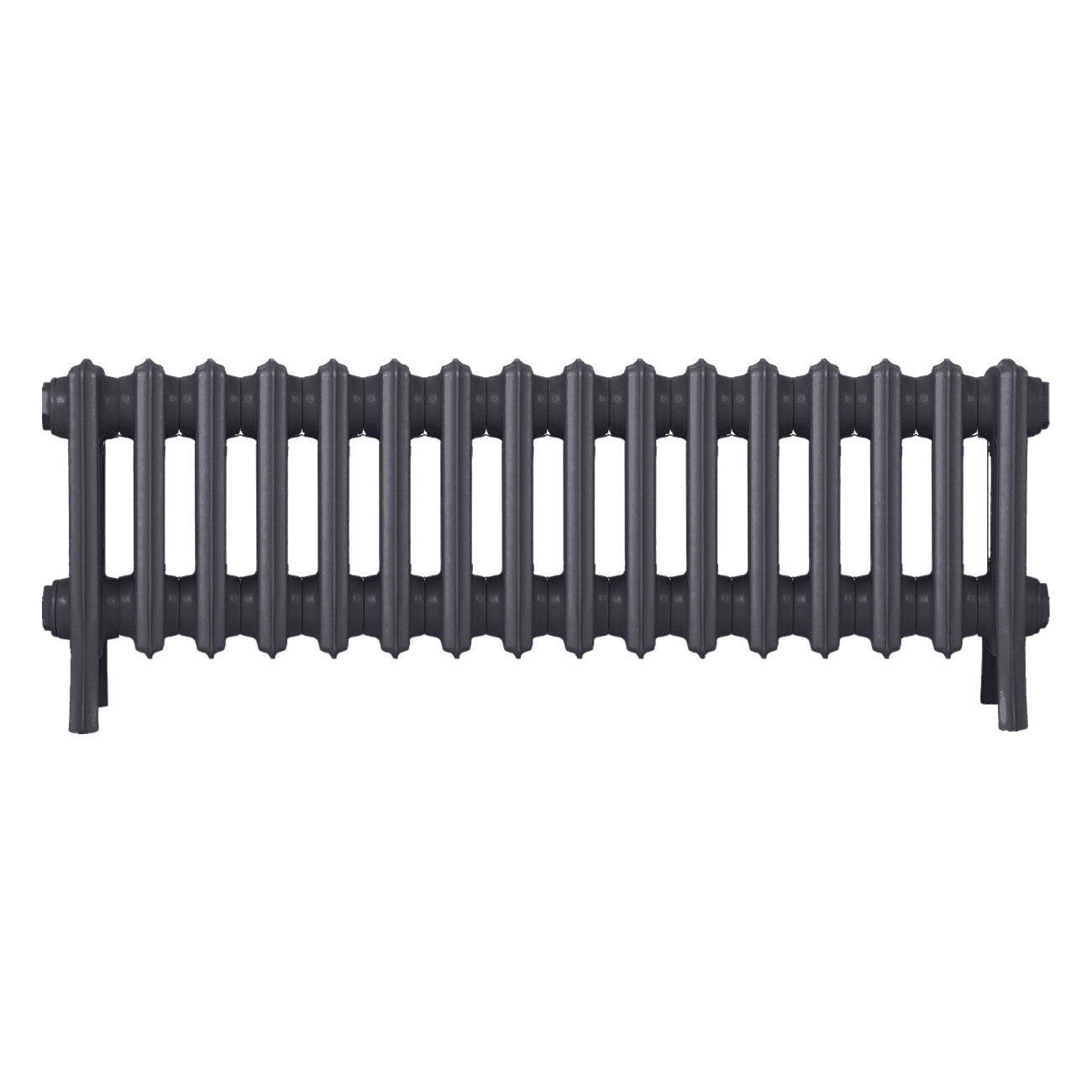 Grace - Black Iron Cast Iron Column Radiator H350mm x W998mm 4 Column - Floor Standing