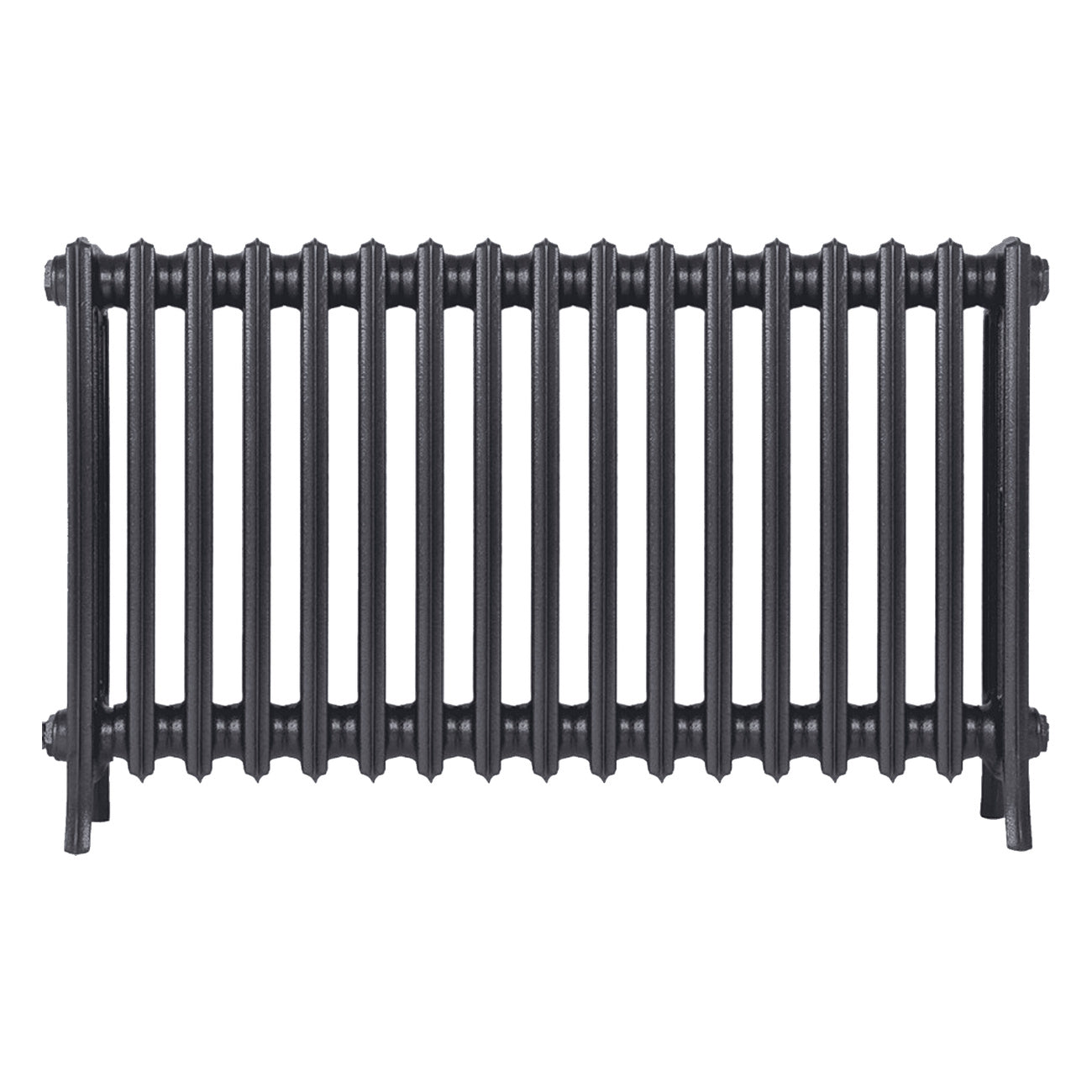 Grace - Black Iron Cast Iron Column Radiator H650mm x W1059mm 4 Column - Floor Standing