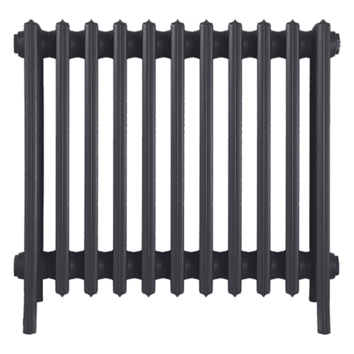 Grace - Black Iron Cast Iron Column Radiator H650mm x W696mm 6 Column - Floor Standing