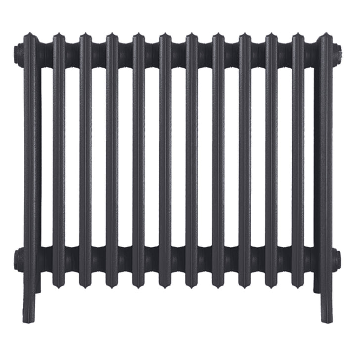 Grace - Black Iron Cast Iron Column Radiator H650mm x W756mm 6 Column - Floor Standing