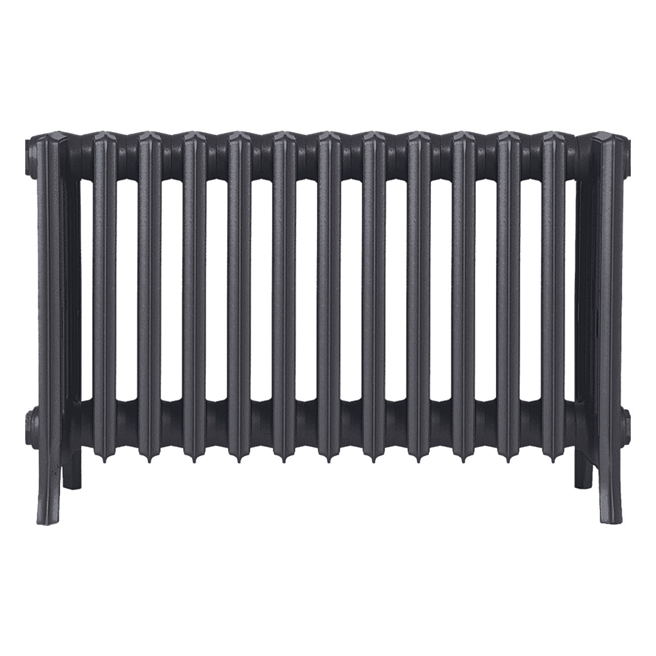 Grace - Black Iron Cast Iron Column Radiator H450mm x W817mm 6 Column - Wall Hung