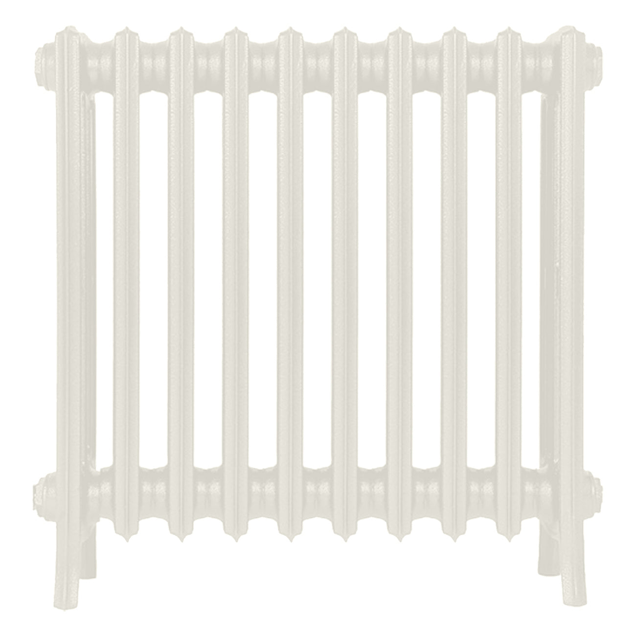 Grace - Chalk White Cast Iron Column Radiator H600mm x W635mm 4 Column - Wall Hung