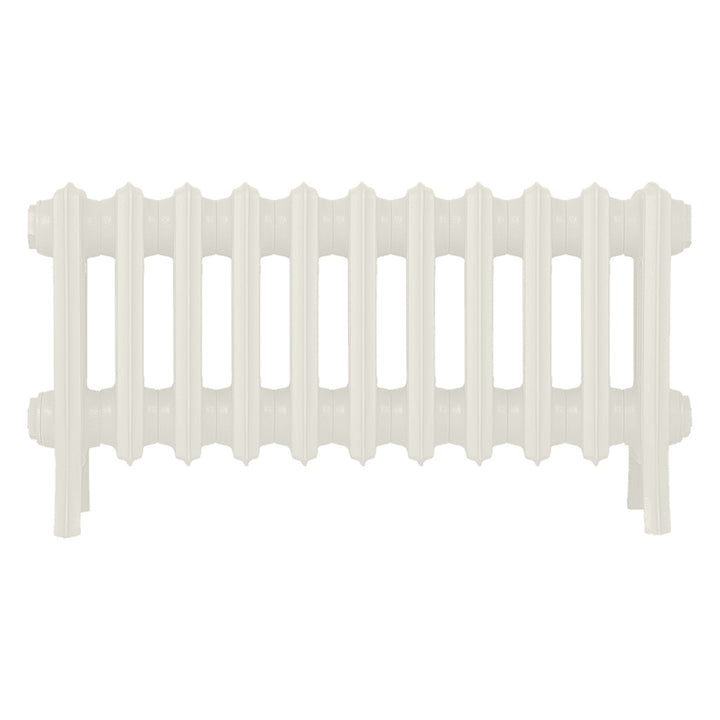 Grace - Chalk White Cast Iron Column Radiator H300mm x W696mm 4 Column - Wall Hung