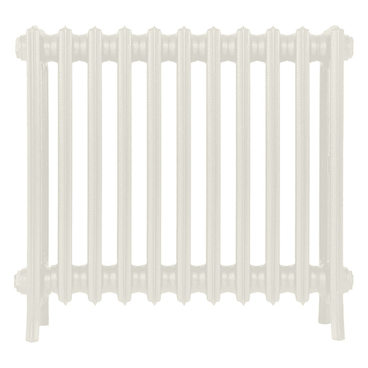 Grace - Chalk White Cast Iron Column Radiator H600mm x W696mm 4 Column - Wall Hung