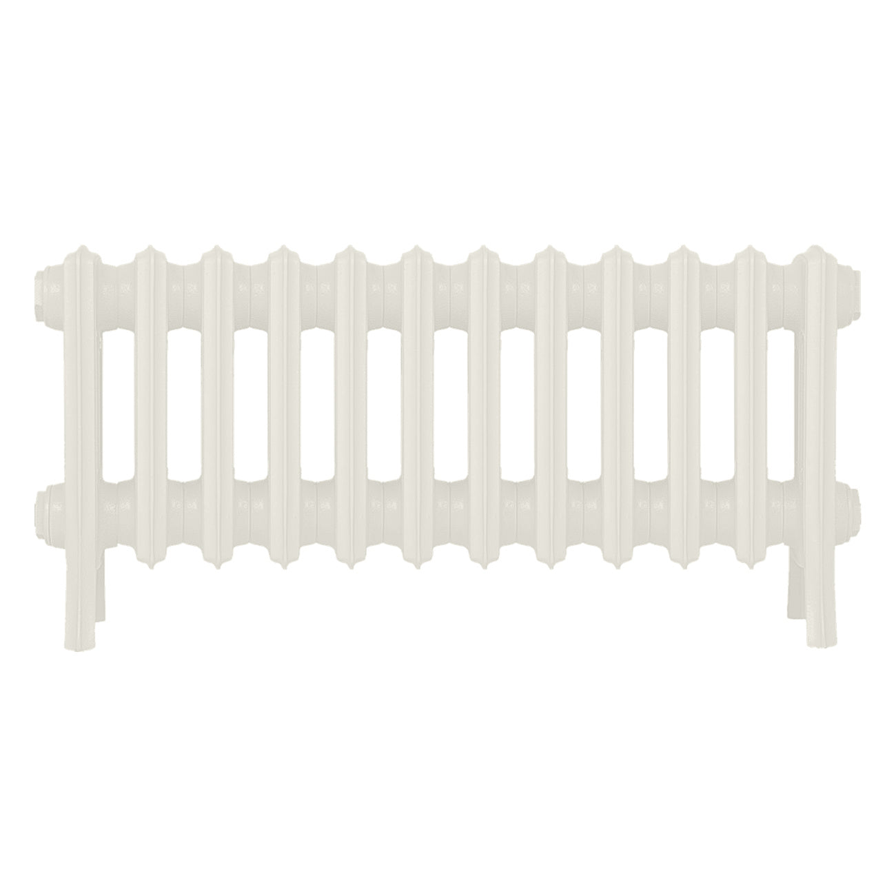 Grace - Chalk White Cast Iron Column Radiator H300mm x W756mm 4 Column - Wall Hung
