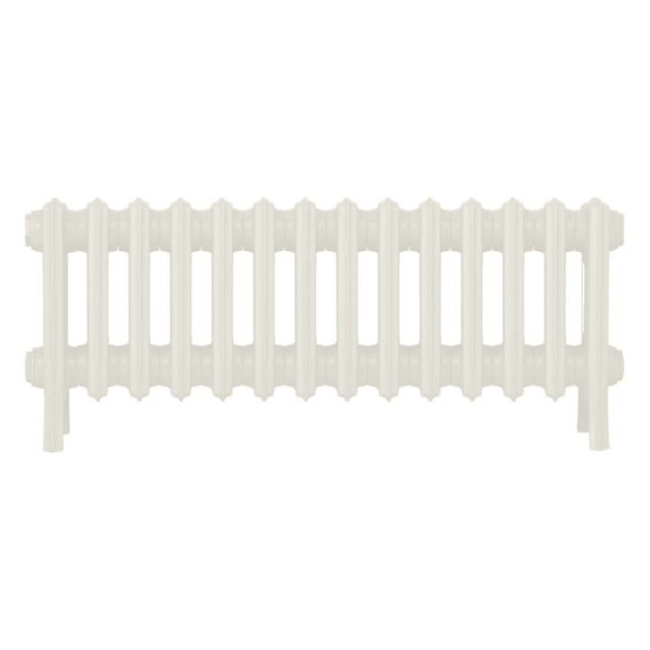 Grace - Chalk White Cast Iron Column Radiator H300mm x W877mm 4 Column - Wall Hung