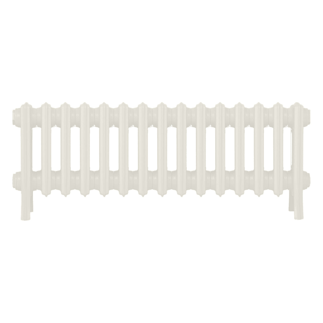 Grace - Chalk White Cast Iron Column Radiator H350mm x W938mm 4 Column - Floor Standing