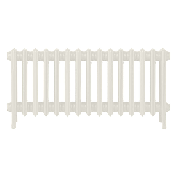 Grace - Chalk White Cast Iron Column Radiator H450mm x W938mm 4 Column - Wall Hung