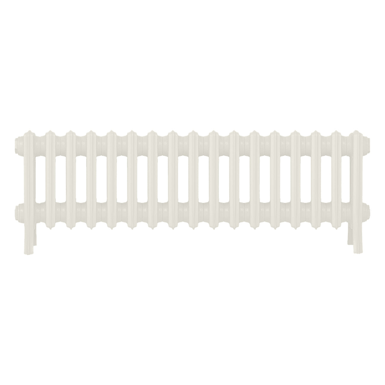 Grace - Chalk White Cast Iron Column Radiator H350mm x W1059mm 4 Column - Floor Standing