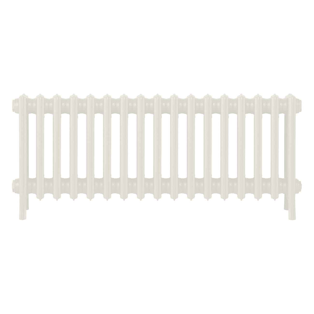 Grace - Chalk White Cast Iron Column Radiator H450mm x W1059mm 4 Column - Wall Hung