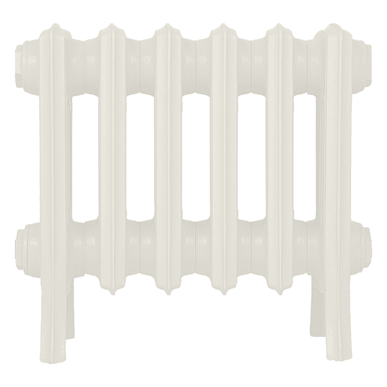 Grace - Chalk White Cast Iron Column Radiator H350mm x W393mm 4 Column - Floor Standing