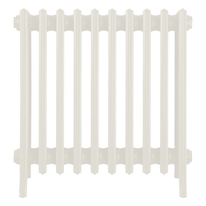 Grace - Chalk White Cast Iron Column Radiator H600mm x W635mm 6 Column - Wall Hung