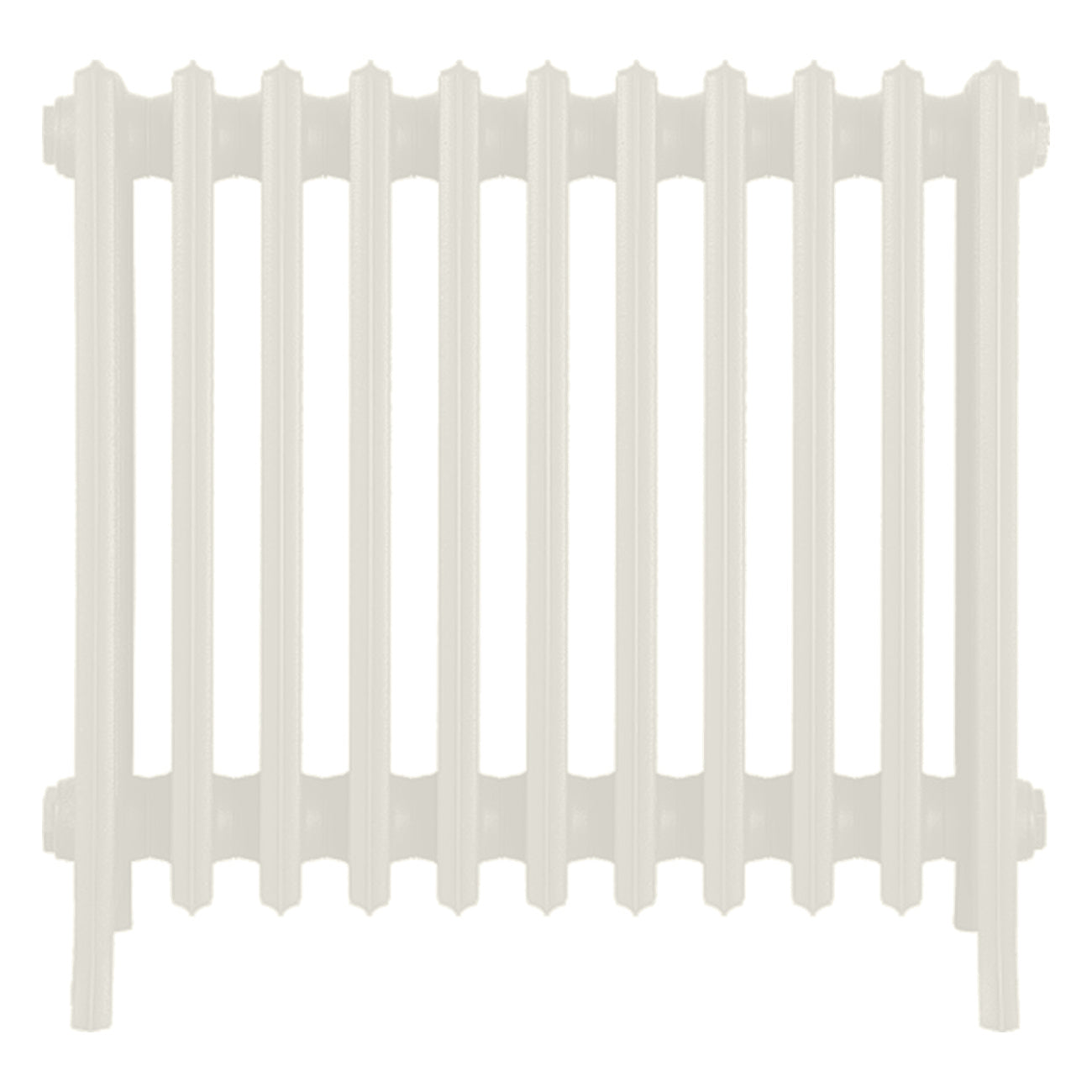 Grace - Chalk White Cast Iron Column Radiator H600mm x W696mm 6 Column - Wall Hung