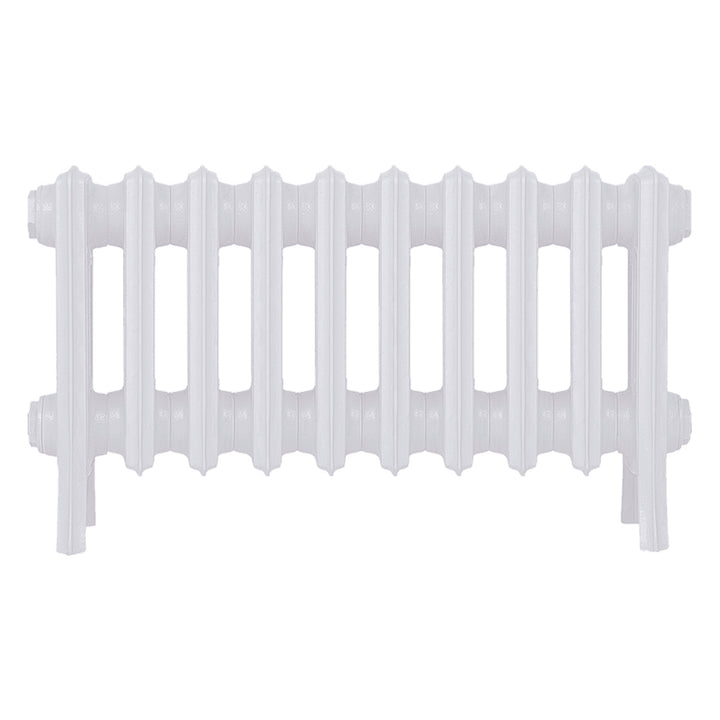 Grace - Ceramic White Cast Iron Column Radiator H350mm x W635mm 4 Column - Floor Standing