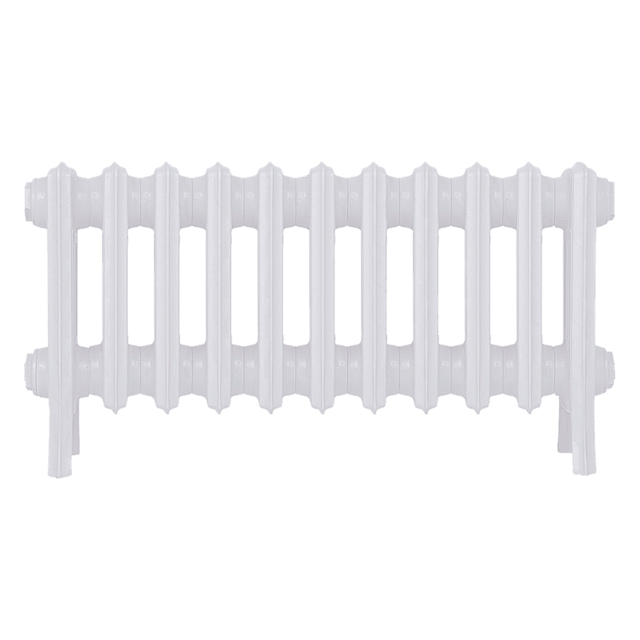 Grace - Ceramic White Cast Iron Column Radiator H350mm x W696mm 4 Column - Floor Standing