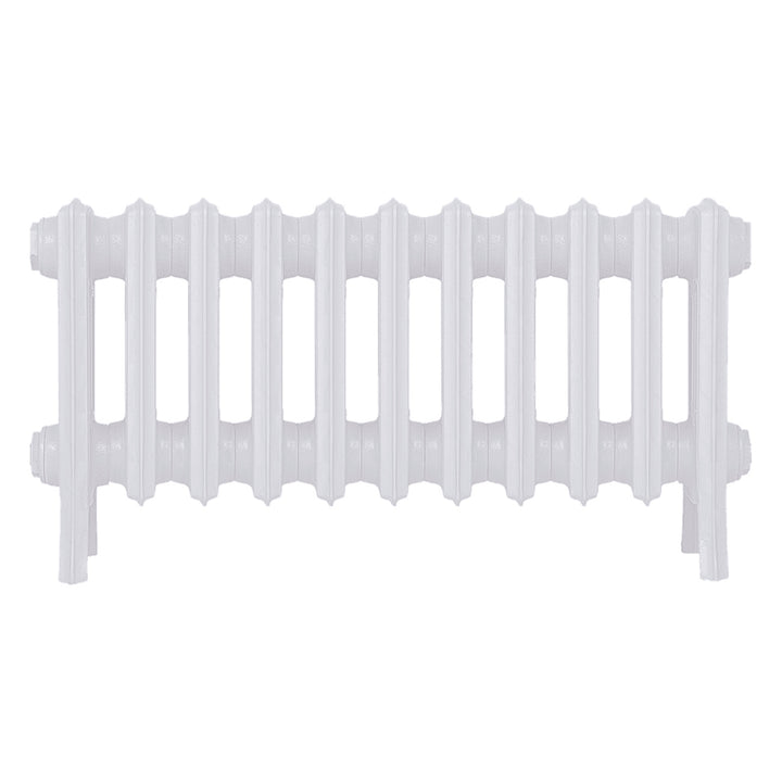 Grace - Ceramic White Cast Iron Column Radiator H350mm x W696mm 4 Column - Floor Standing