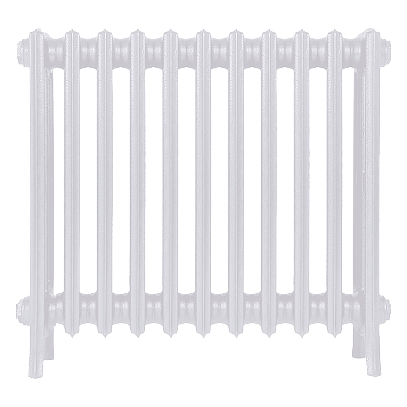 Grace - Ceramic White Cast Iron Column Radiator H600mm x W696mm 4 Column - Wall Hung
