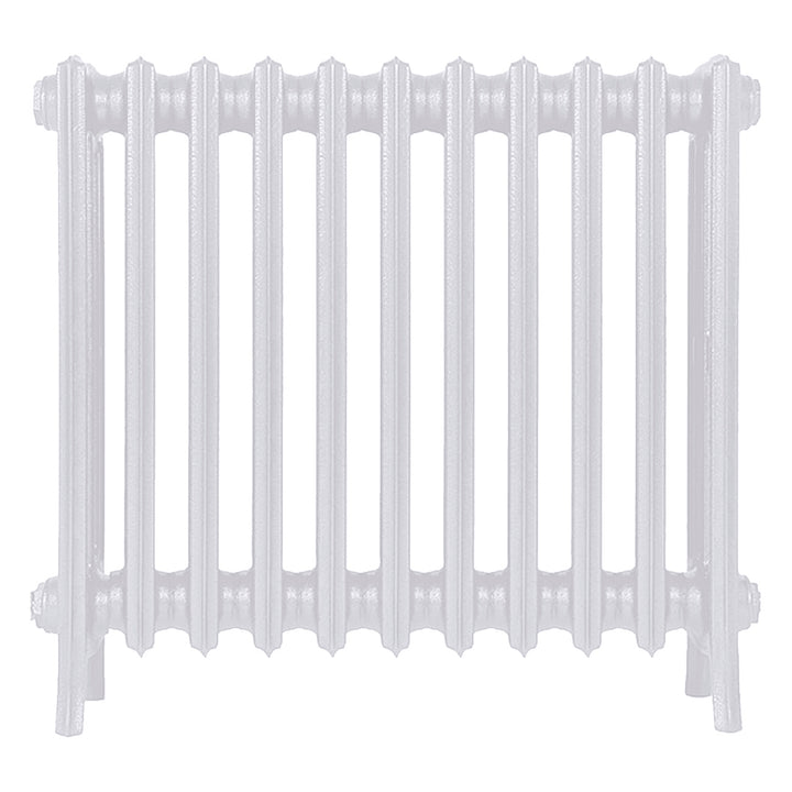 Grace - Ceramic White Cast Iron Column Radiator H600mm x W696mm 4 Column - Wall Hung