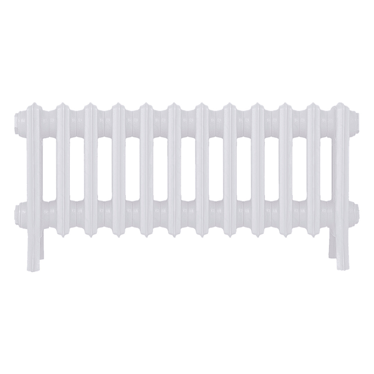 Grace - Ceramic White Cast Iron Column Radiator H300mm x W756mm 4 Column - Wall Hung