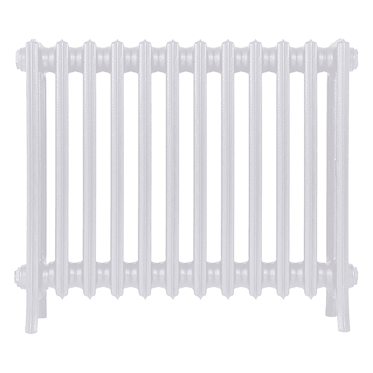 Grace - Ceramic White Cast Iron Column Radiator H600mm x W756mm 4 Column - Wall Hung
